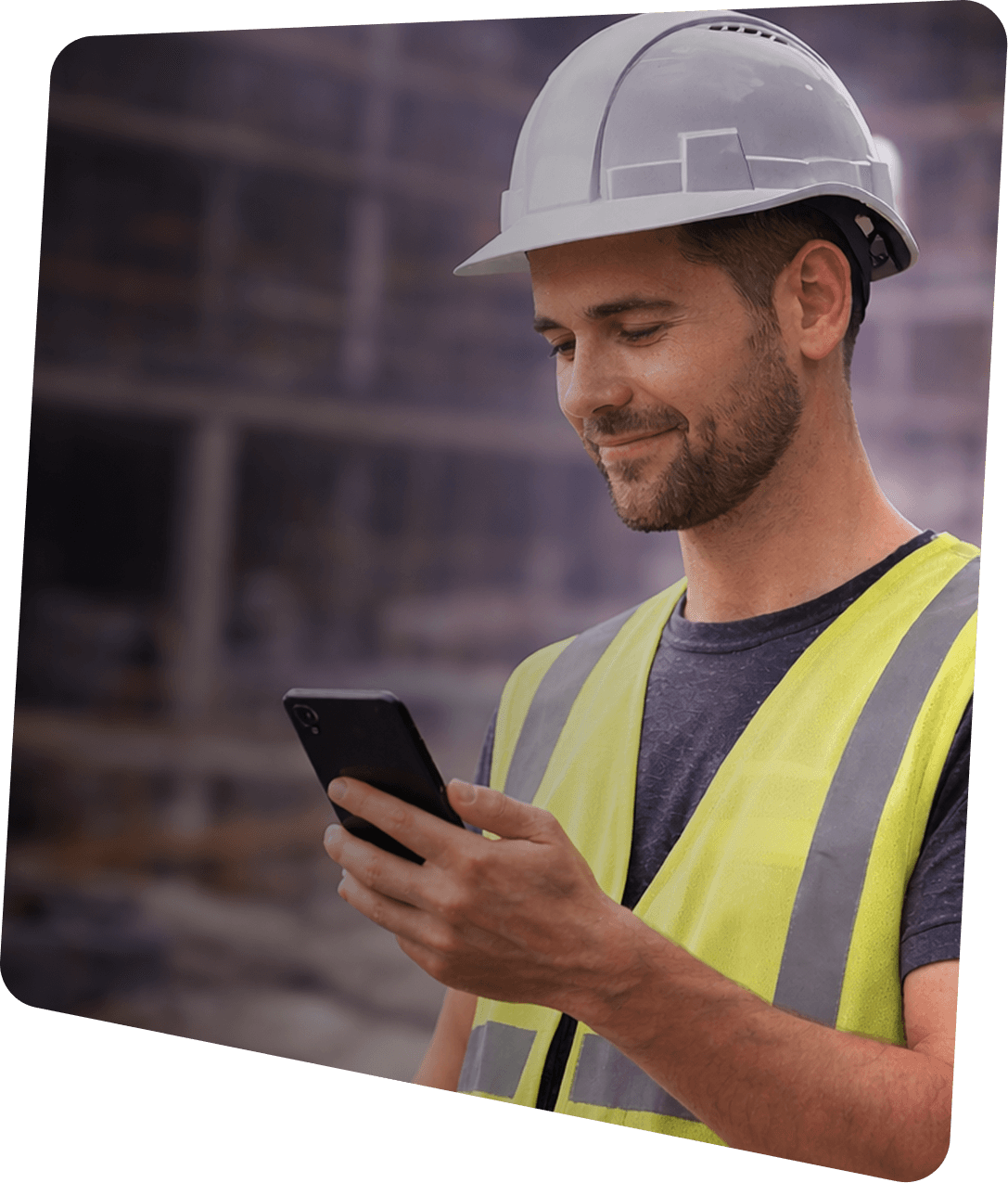 Site worker joining the project