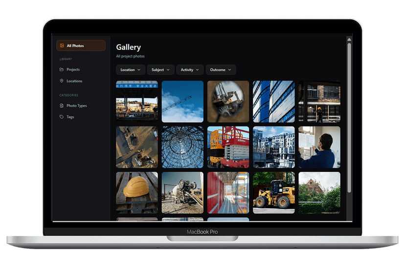 Thanex Gallery running on Macbook Pro