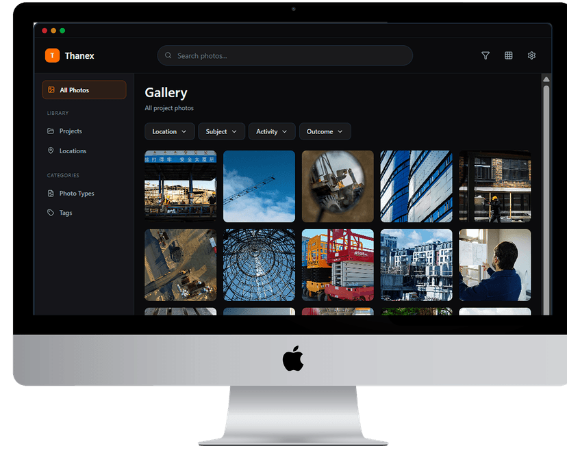 Thanex Gallery running on iMac