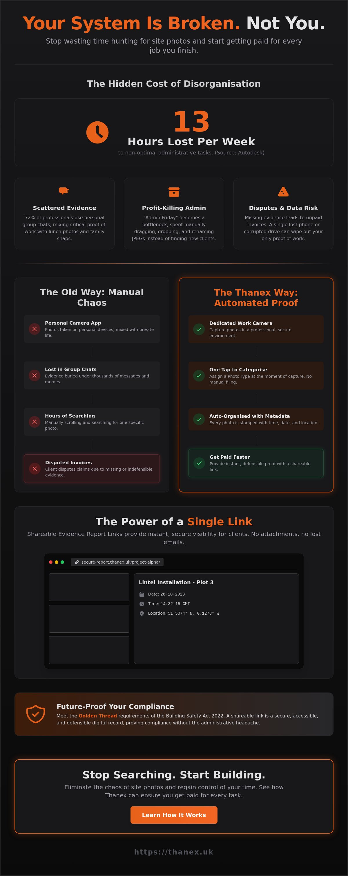Stop chasing photos to get your invoices paid. infographic