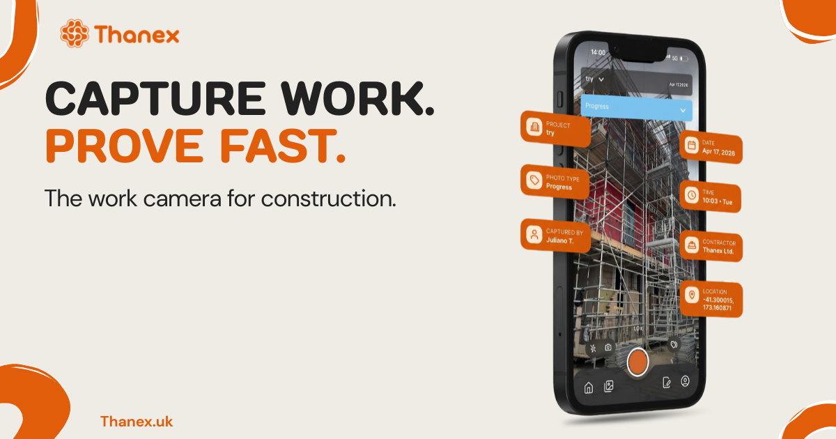 Thanex — the work camera for construction (live website)